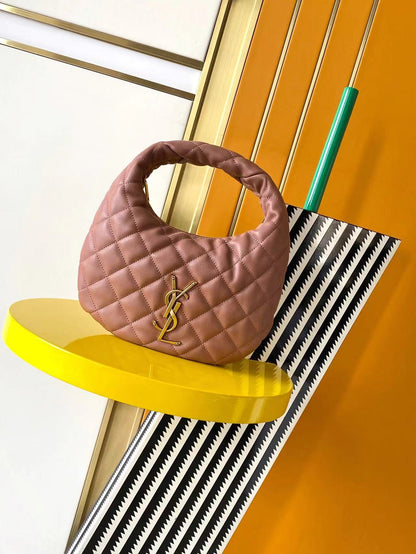 Saint Laurent ICARE Baby Lambskin Crescent Bag