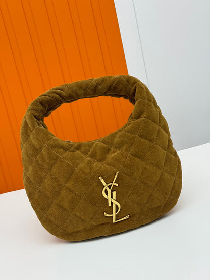 ICARE Baby Suede Crescent Bag