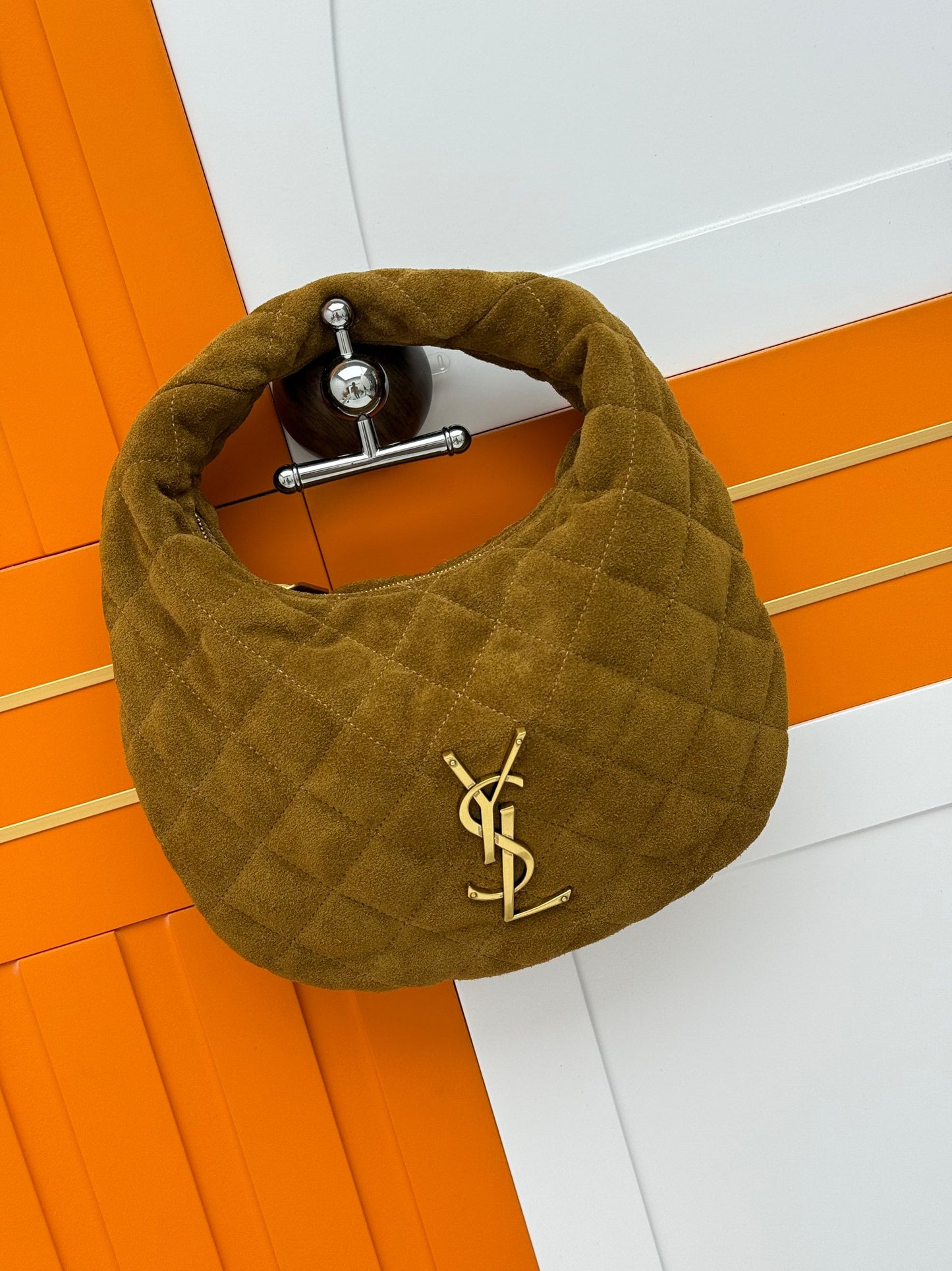 ICARE Baby Suede Crescent Bag