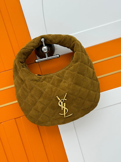 ICARE Baby Suede Crescent Bag