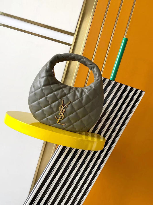 Saint Laurent ICARE Baby Lambskin Crescent Bag