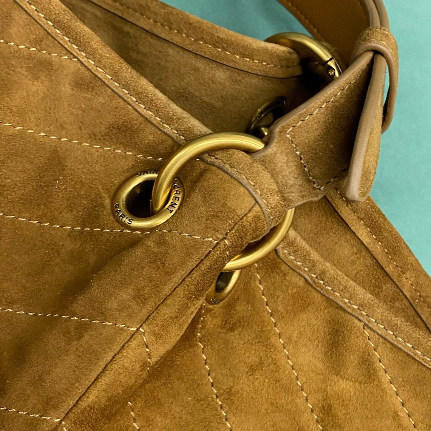 Saint Laurent Niki Suede Bucket Bag