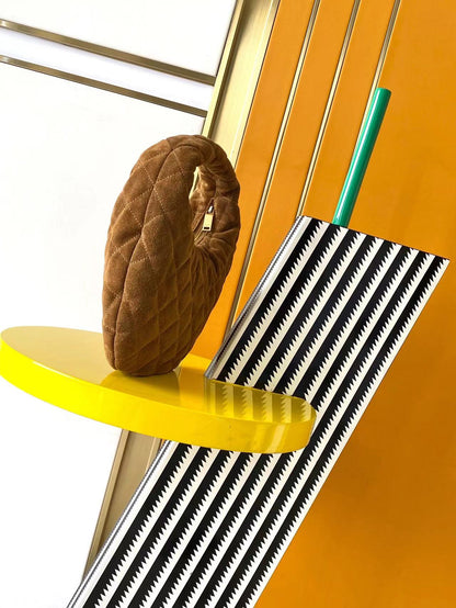 Saint Laurent ICARE Baby Lambskin Crescent Bag