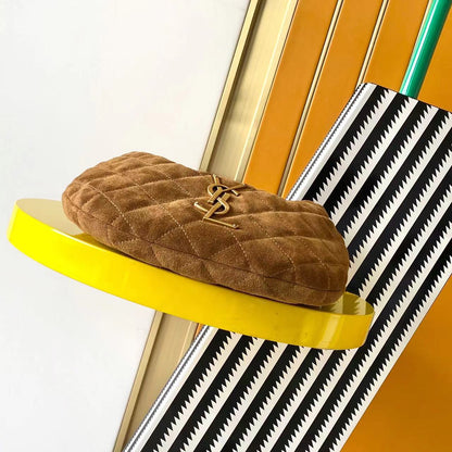 Saint Laurent ICARE Baby Lambskin Crescent Bag