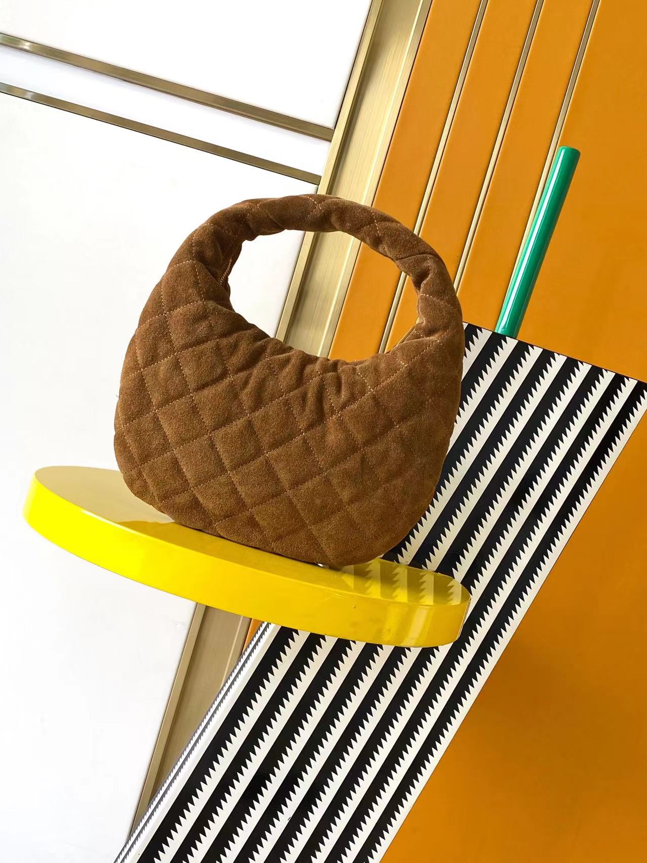 Saint Laurent ICARE Baby Lambskin Crescent Bag