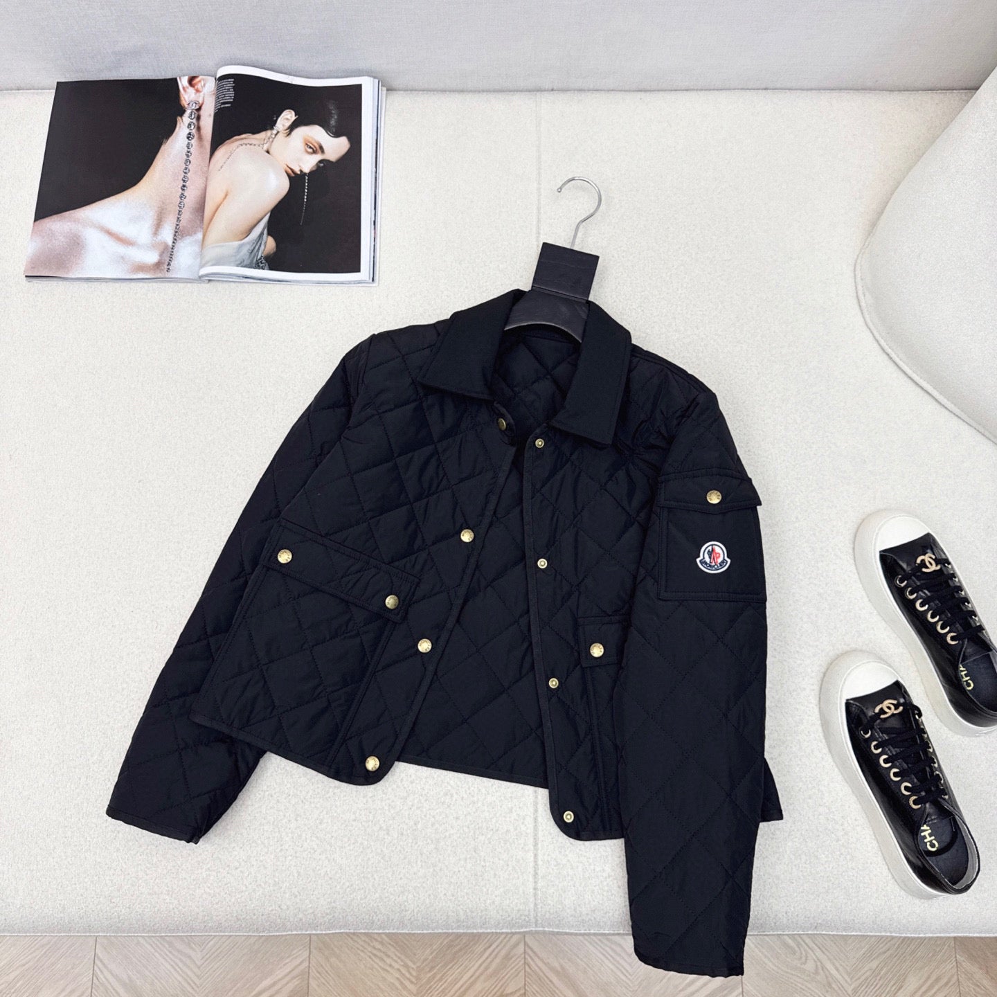 Moncler Diamond Quilted Padded Short Jacket