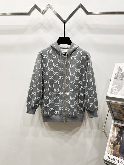 Gucci Reversible Jacquard Wool Hoodie – Autumn/Winter Collection