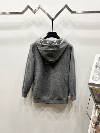 Gucci Reversible Jacquard Wool Hoodie – Autumn/Winter Collection