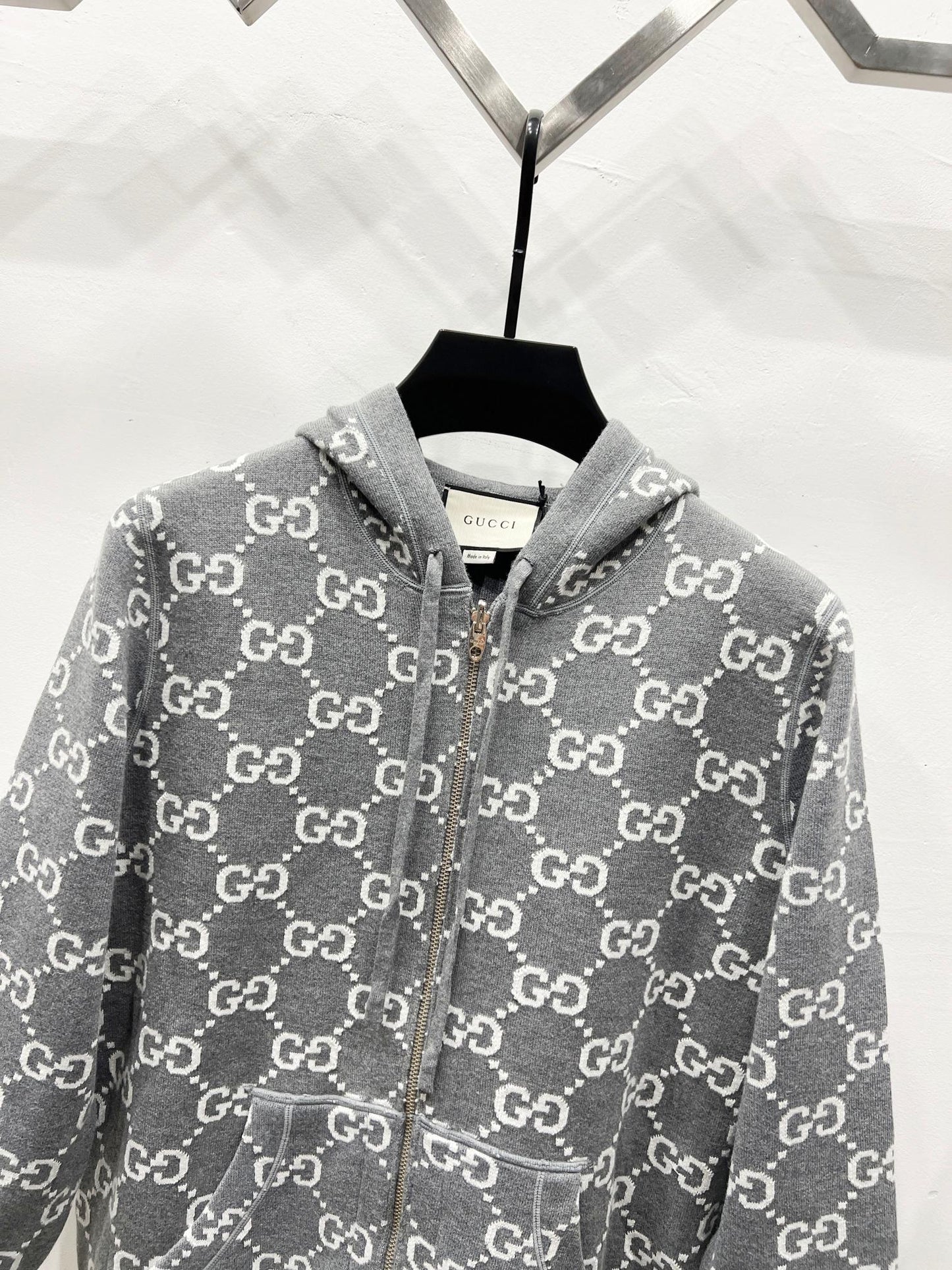 Gucci Reversible Jacquard Wool Hoodie – Autumn/Winter Collection
