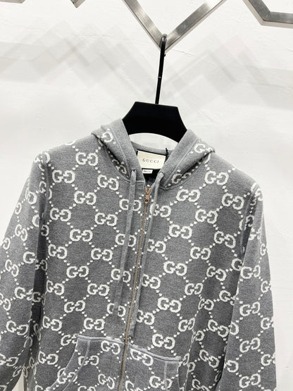 Gucci Reversible Jacquard Wool Hoodie – Autumn/Winter Collection