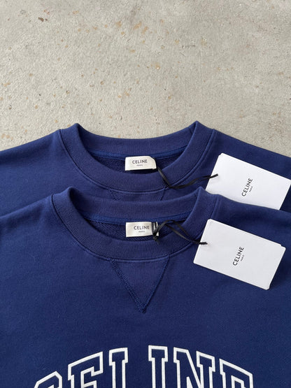 Celine Flocked Letter Pullover Sweatshirt – 2025FW