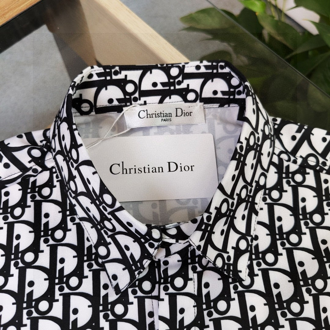 Dior Monogram Logo Casual Long-Sleeve Shirt – 2025SS