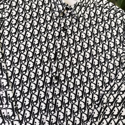 Dior Monogram Logo Casual Long-Sleeve Shirt – 2025SS