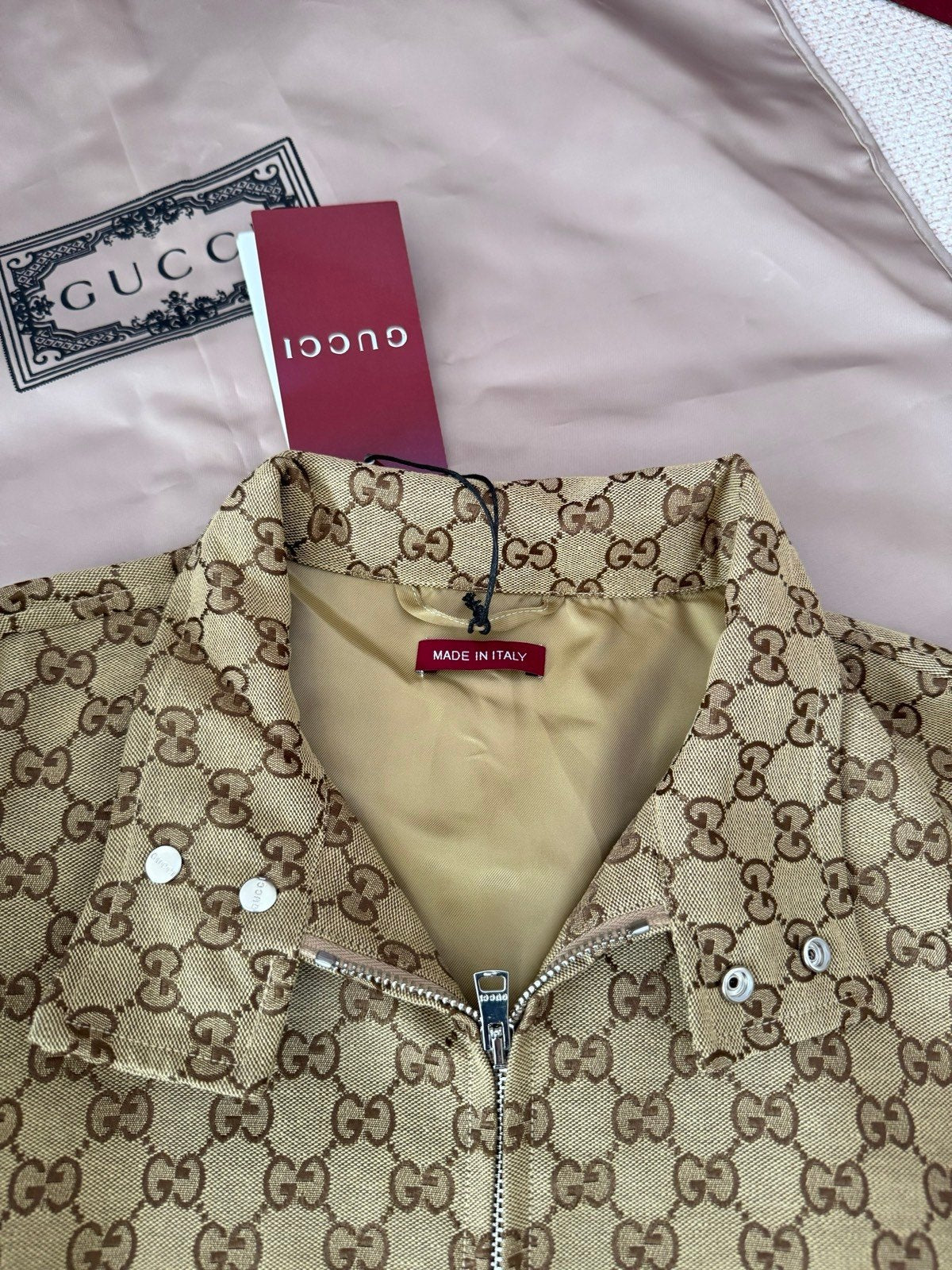 Gucci Double G Jacquard Canvas Bomber Jacket – FW25