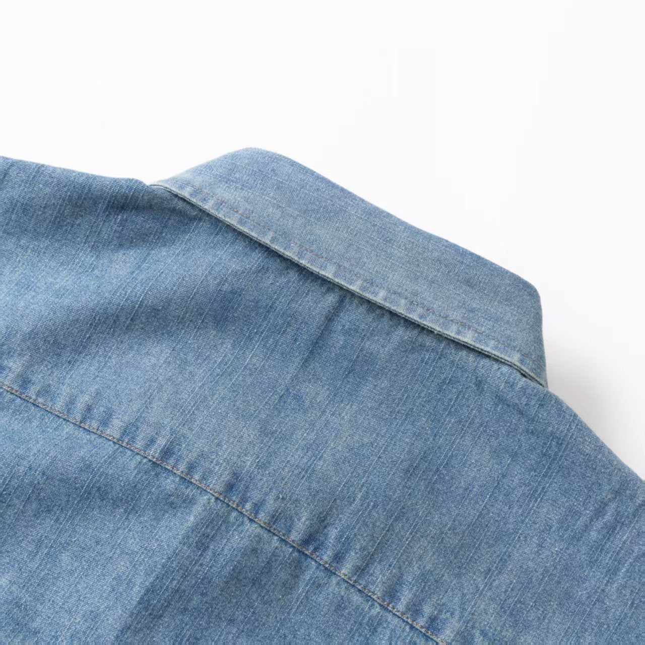 Ralph Lauren Washed Denim Shirt with Embroidered Logo
