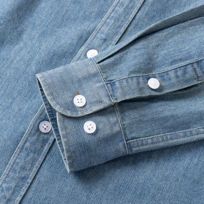 Ralph Lauren Washed Denim Shirt with Embroidered Logo