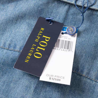 Ralph Lauren Washed Denim Shirt with Embroidered Logo