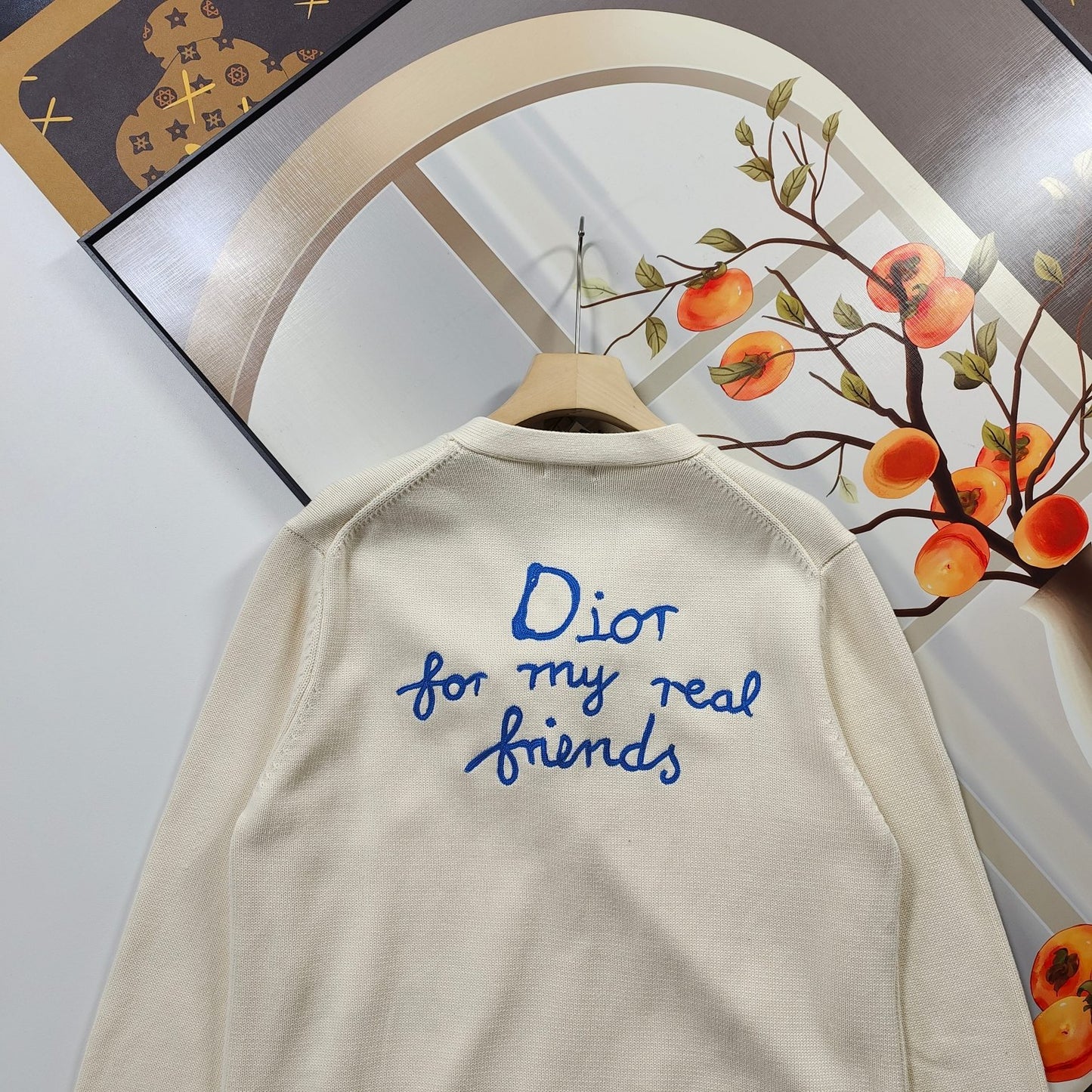 Dior CD Letter Embroidered Knit Cardigan – 2025 Fall