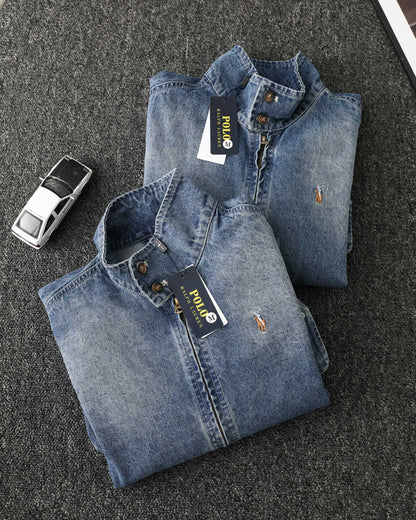 Ralph Lauren Washed Denim Jacket – 2025 Fall Collection