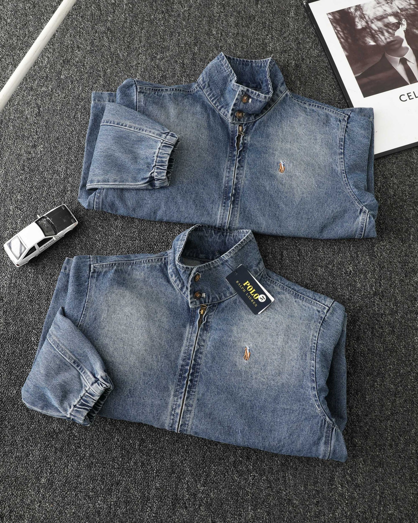 Ralph Lauren Washed Denim Jacket – 2025 Fall Collection