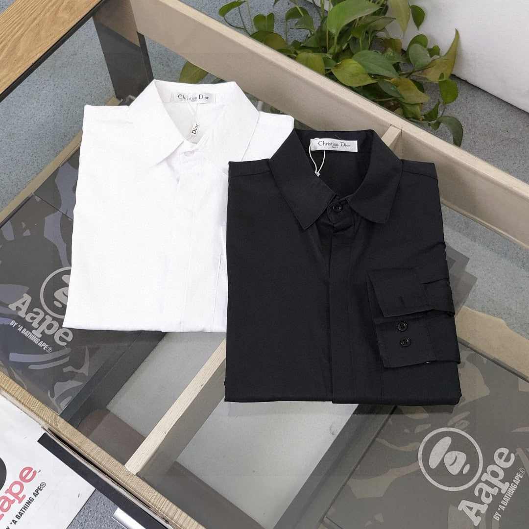 Dior Pocket Logo Embroidered Casual Shirt – 2025