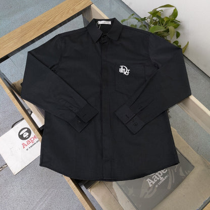 Dior Pocket Logo Embroidered Casual Shirt – 2025