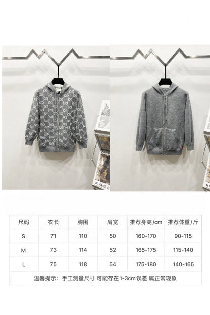Gucci Reversible Jacquard Wool Hoodie – Autumn/Winter Collection