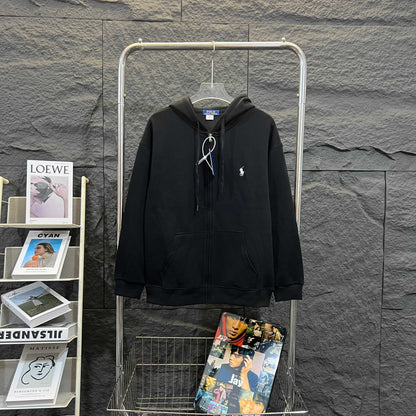 Ralph Lauren Embroidered Pony Hooded Zipper Jacket