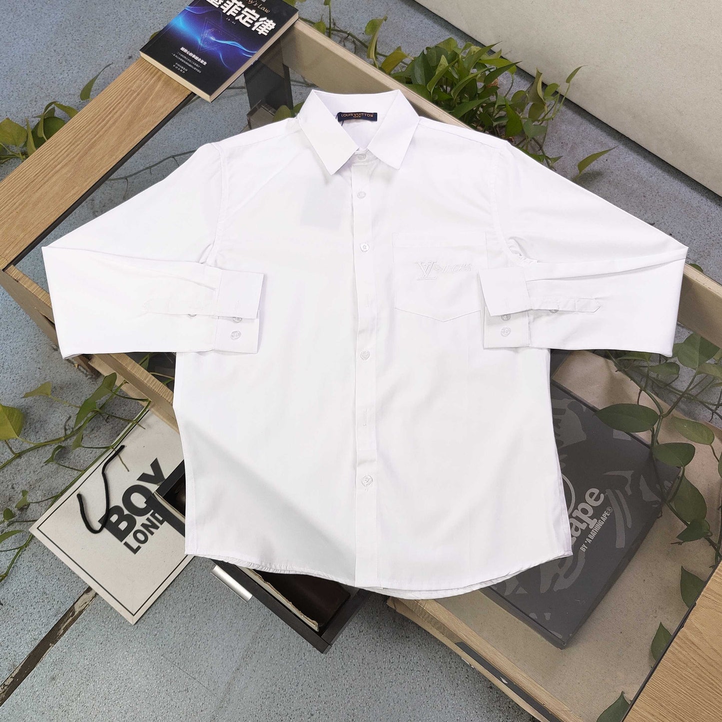Louis Vuitton Classic Pocket Embroidered Long Sleeve Shirt – 2025 Collection