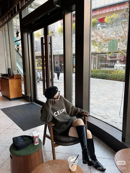 Celine Classic Embroidered Crewneck Sweater