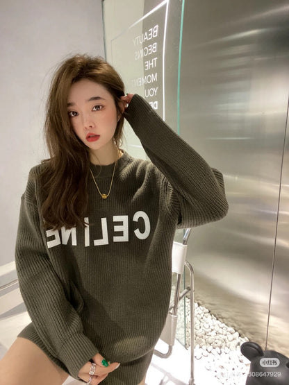 Celine Classic Embroidered Crewneck Sweater