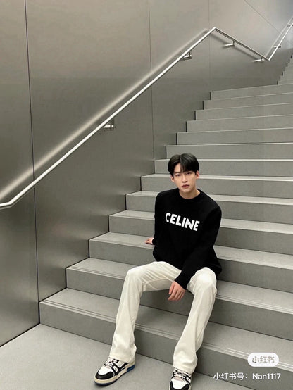 Celine Classic Embroidered Crewneck Sweater