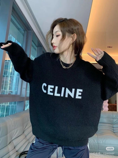 Celine Classic Embroidered Crewneck Sweater