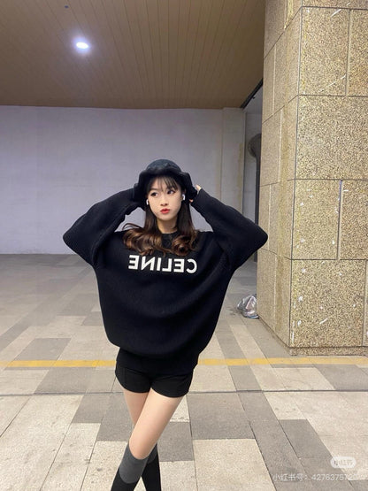 Celine Classic Embroidered Crewneck Sweater