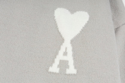 AMI Paris Classic Jacquard Heart Crewneck Sweater – 2025SS