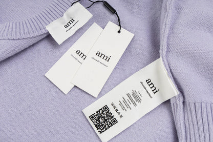 AMI Paris Classic Jacquard Heart Crewneck Sweater – 2025SS