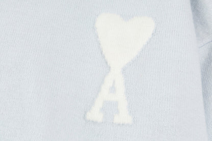 AMI Paris Classic Jacquard Heart Crewneck Sweater – 2025SS