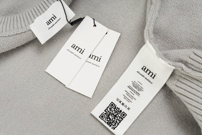 AMI Paris Classic Jacquard Heart Crewneck Sweater – 2025SS