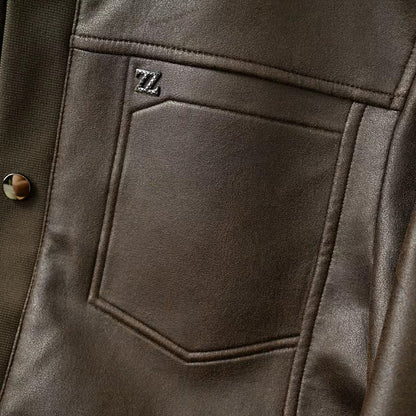 Zegna Lapel Leather Jacket – 2025FW