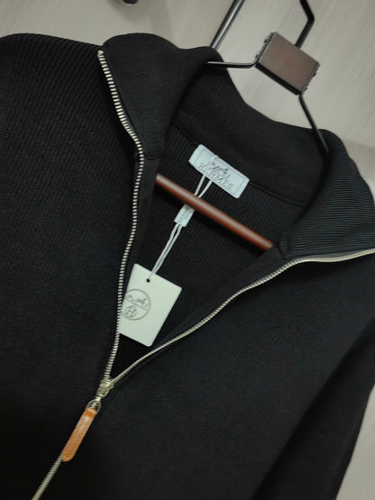 Hermès Unisex Wool-Blend Knit Cardigan – Autumn/Winter
