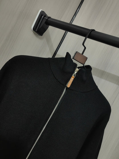 Hermès Unisex Wool-Blend Knit Cardigan – Autumn/Winter