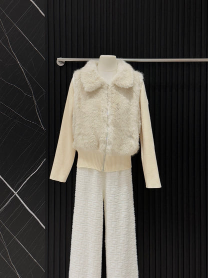 Moncler Convertible Faux Fur Jacket