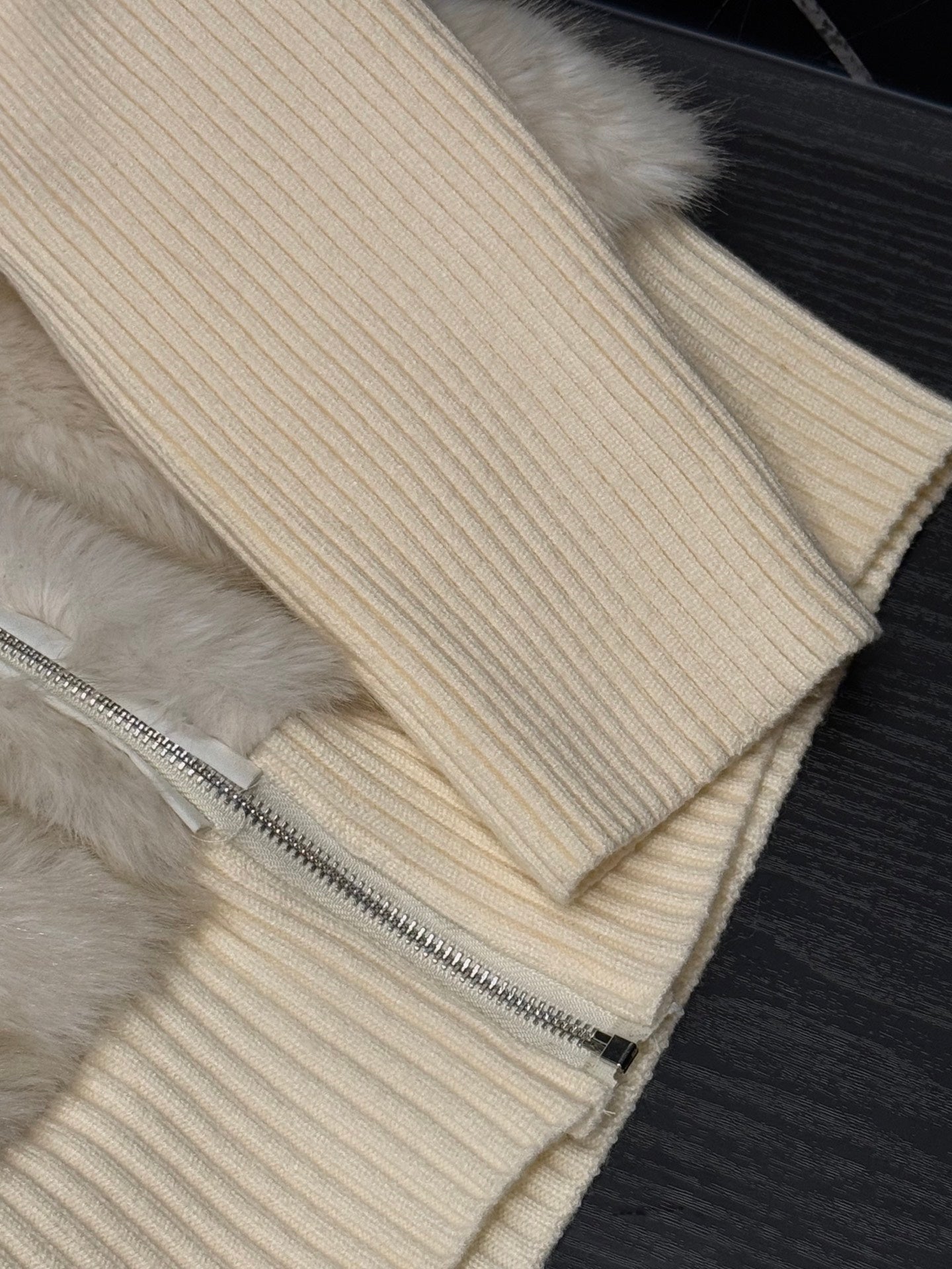 Moncler Convertible Faux Fur Jacket
