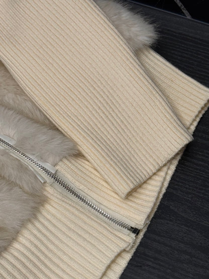 Moncler Convertible Faux Fur Jacket