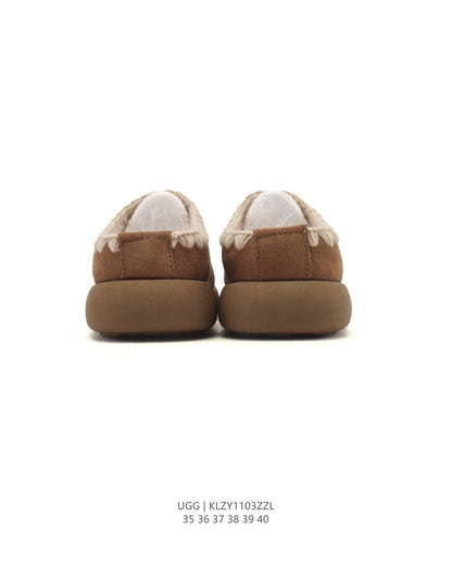 UGG Retro Color-Block Sheepskin Slippers – Autumn/Winter Collection