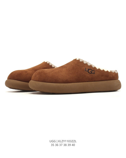 UGG Retro Color-Block Sheepskin Slippers – Autumn/Winter Collection