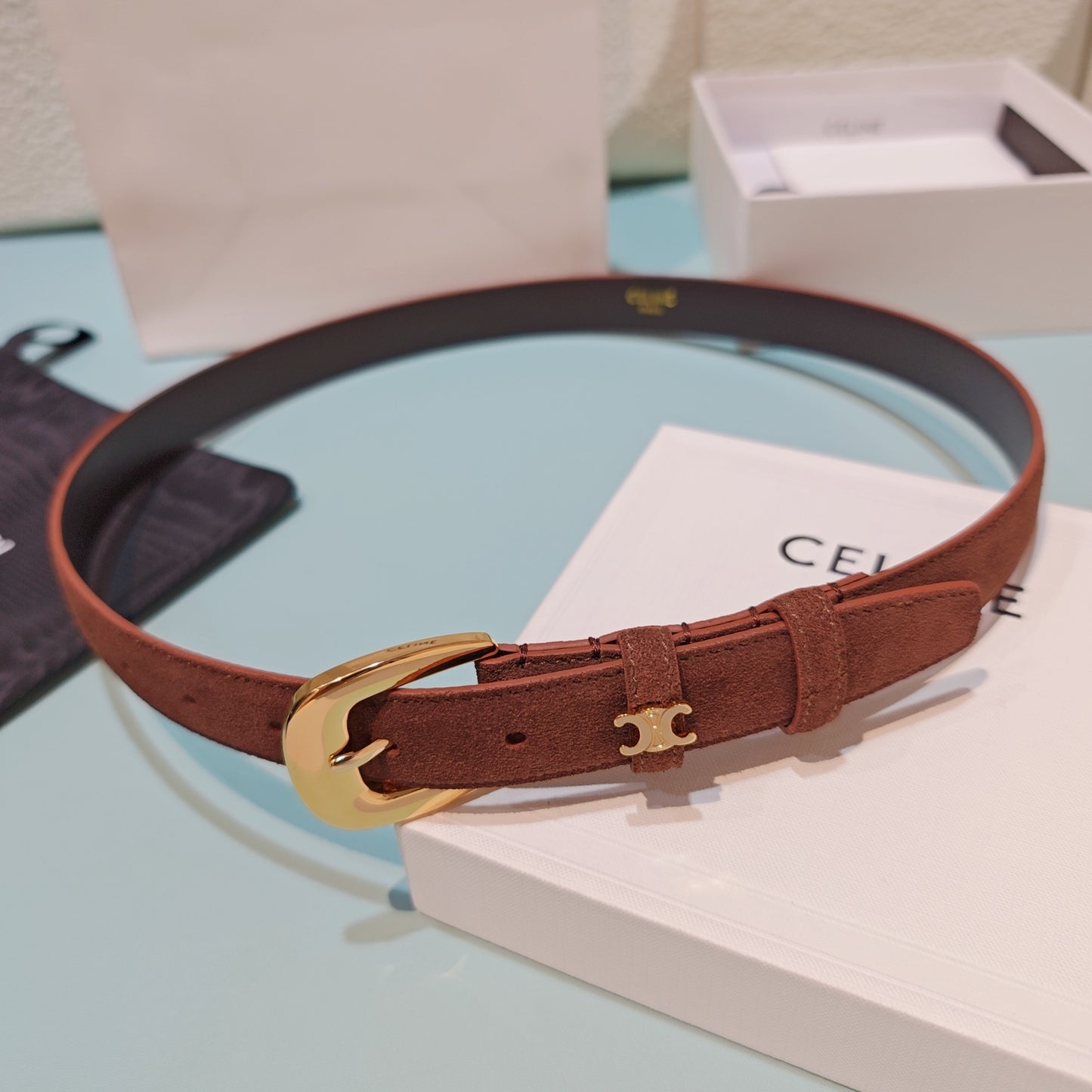 Celine 2.5cm Reversible Cowhide Belt