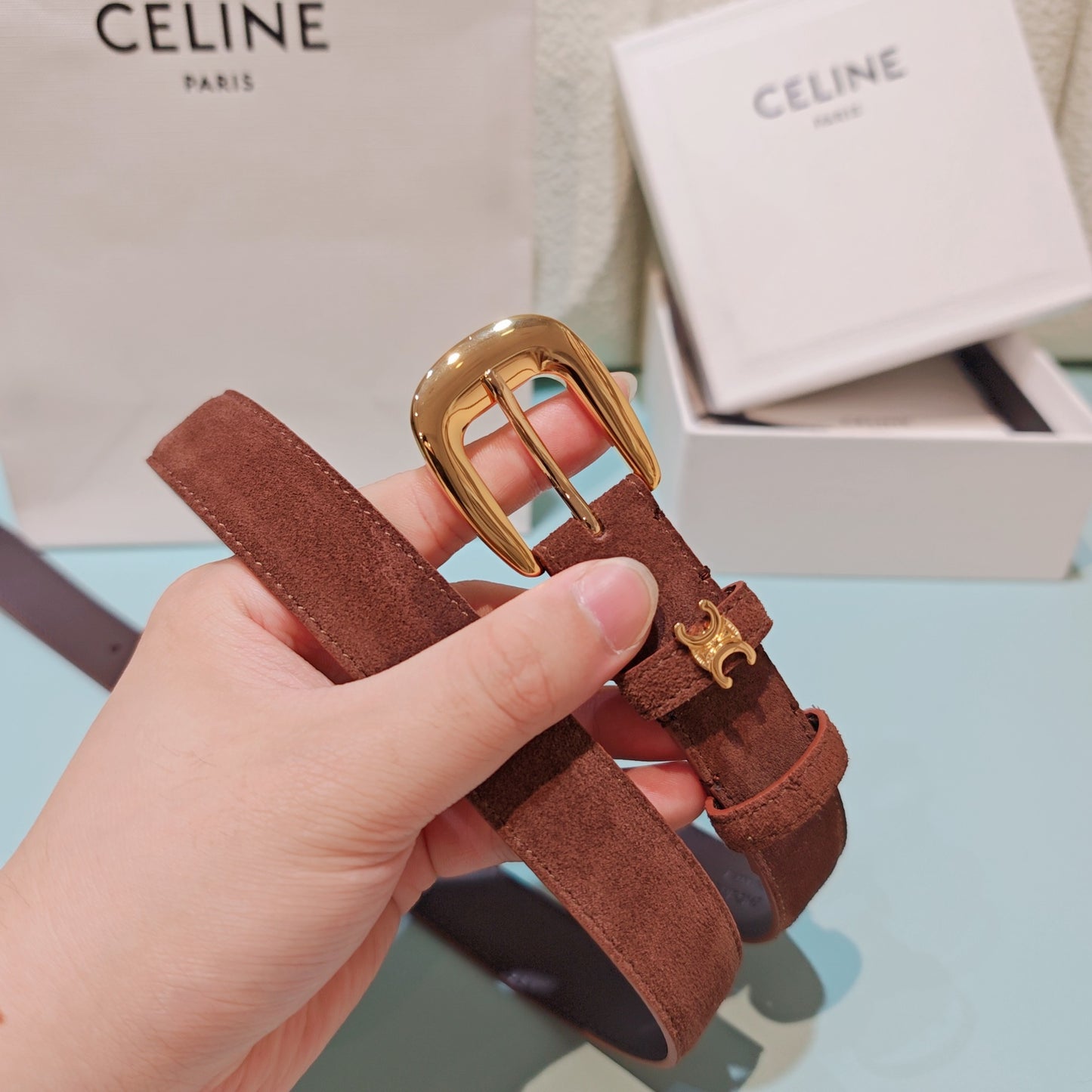 Celine 2.5cm Reversible Cowhide Belt