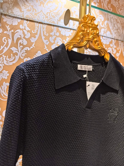 Brunello Cucinelli Logo Embroidery Knit Sweater – Spring/Summer Collection – 2026SS