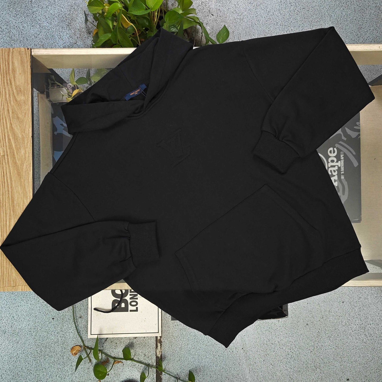 Louis Vuitton Embroidered Patch Logo Hoodie – 2025FW